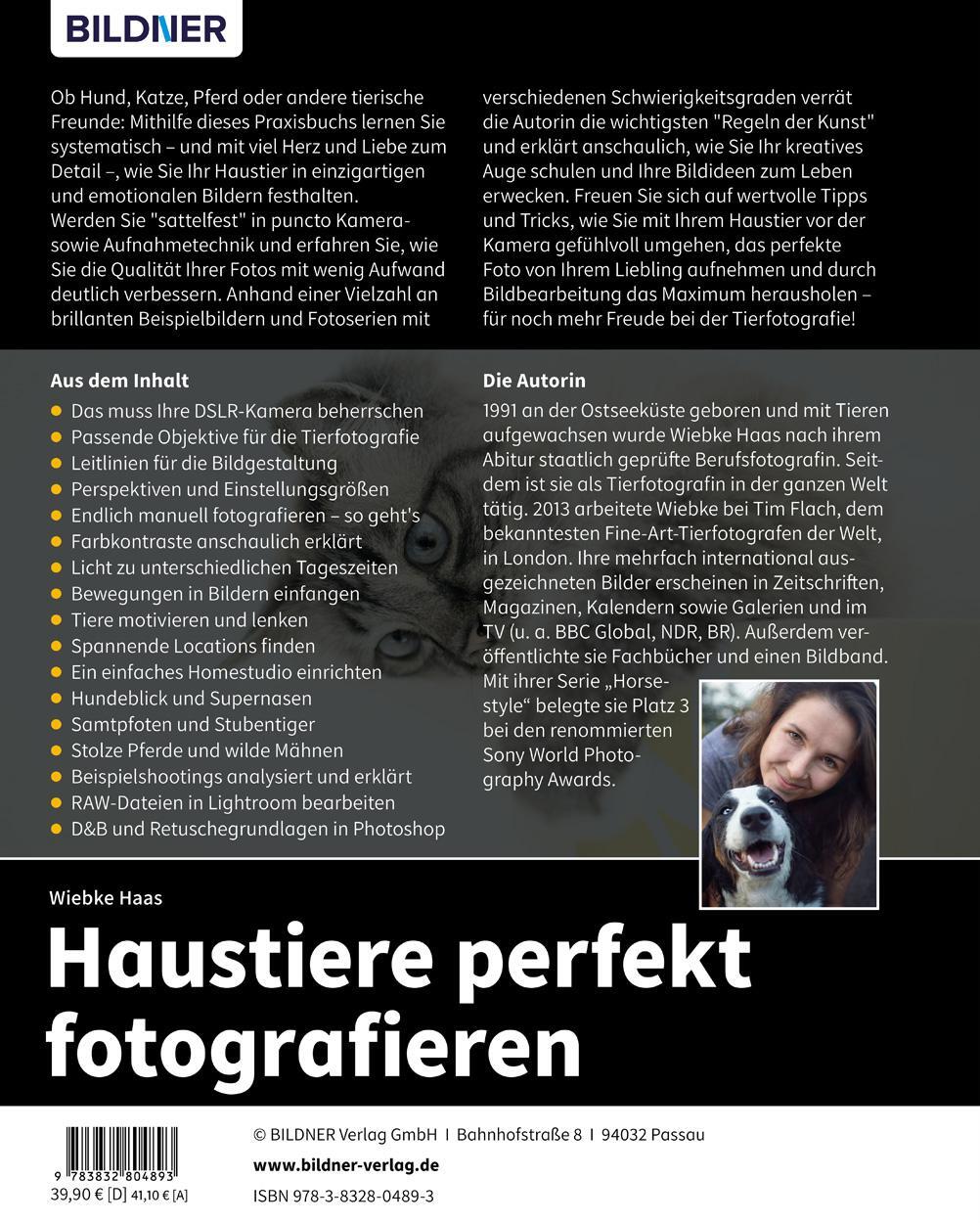 Rückseite: 9783832804893 | Haustiere perfekt fotografieren | Haas Wiebke | Buch | 296 S. | 2022