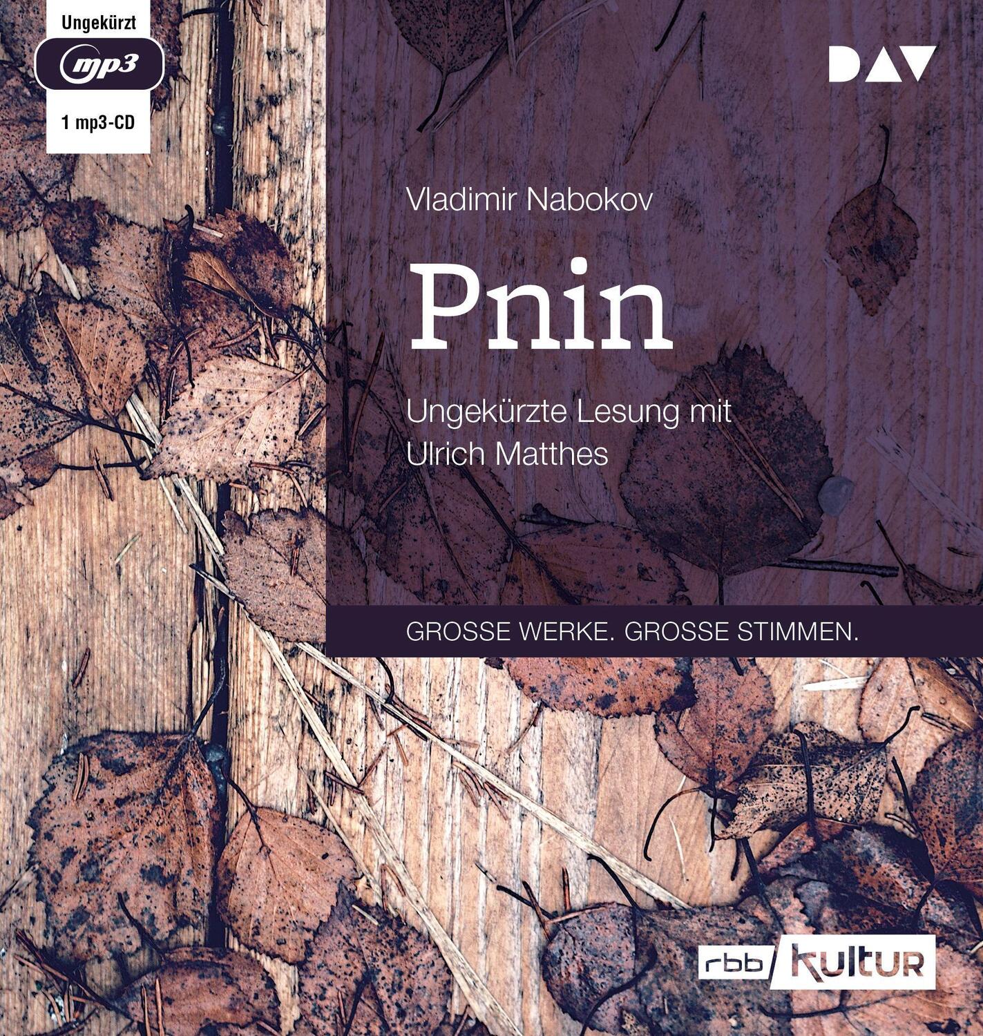 Cover: 9783742421470 | Pnin | Ungekürzte Lesung mit Ulrich Matthes | Vladimir Nabokov | MP3