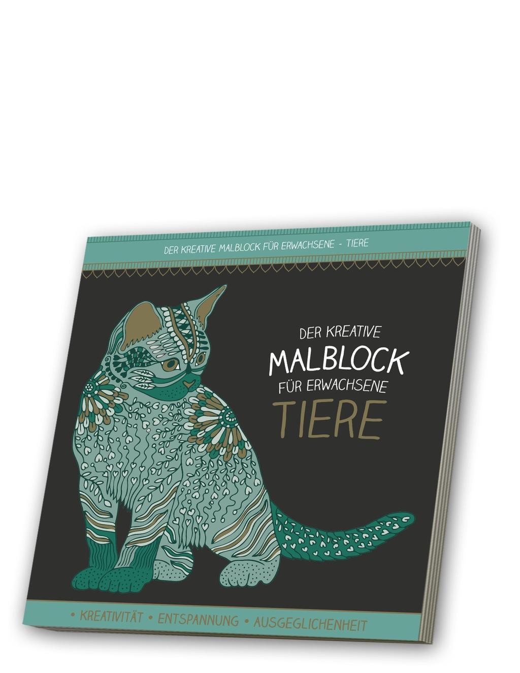 Cover: 4019393986644 | Malblock für Erwachsene mit CD: Tiere 1 | Taschenbuch | Deutsch | 2020