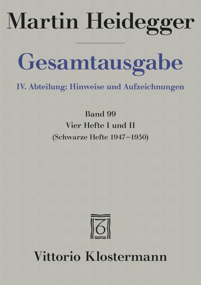 Cover: 9783465007760 | Vier Hefte I und II | (Schwarze Hefte 1947-1950) | Martin Heidegger