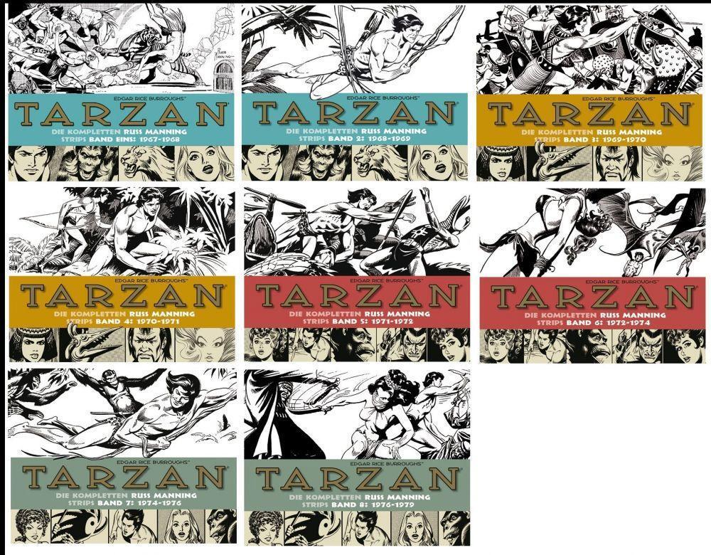 Cover: 9783964302199 | Tarzan Strips Set von Russ Manning | Band 1 bis 8 | Russ Manning