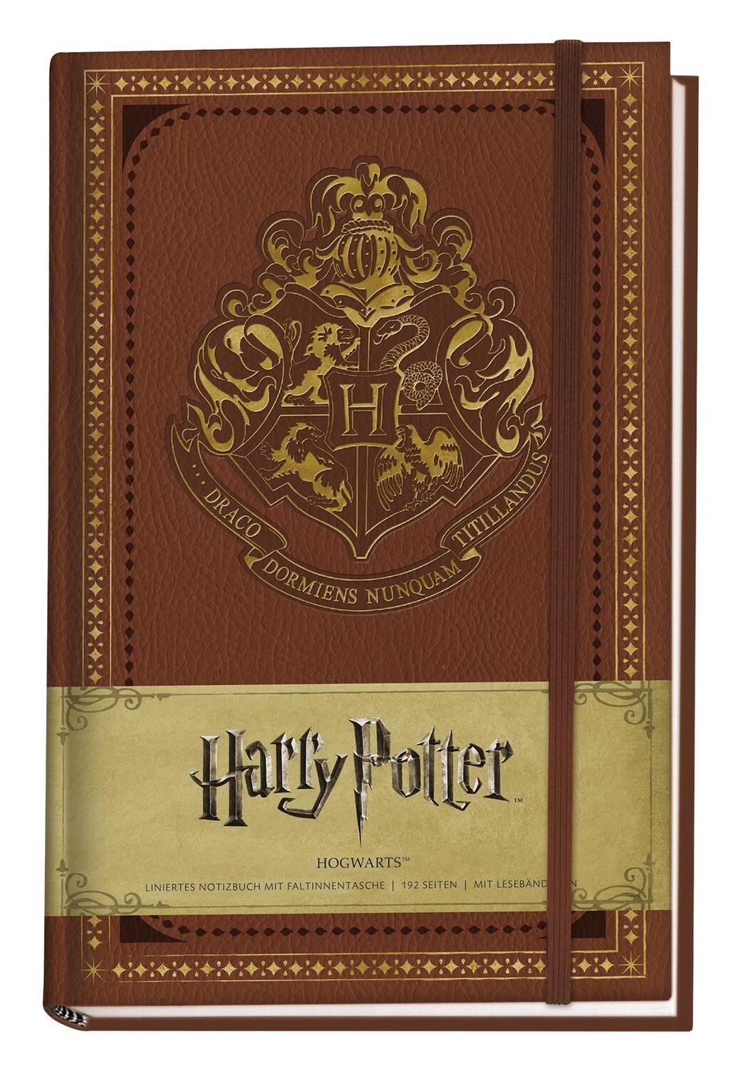 Cover: 4026898004230 | Harry Potter: Notizbuch Hogwarts (in Lederoptik mit Gummiband und...
