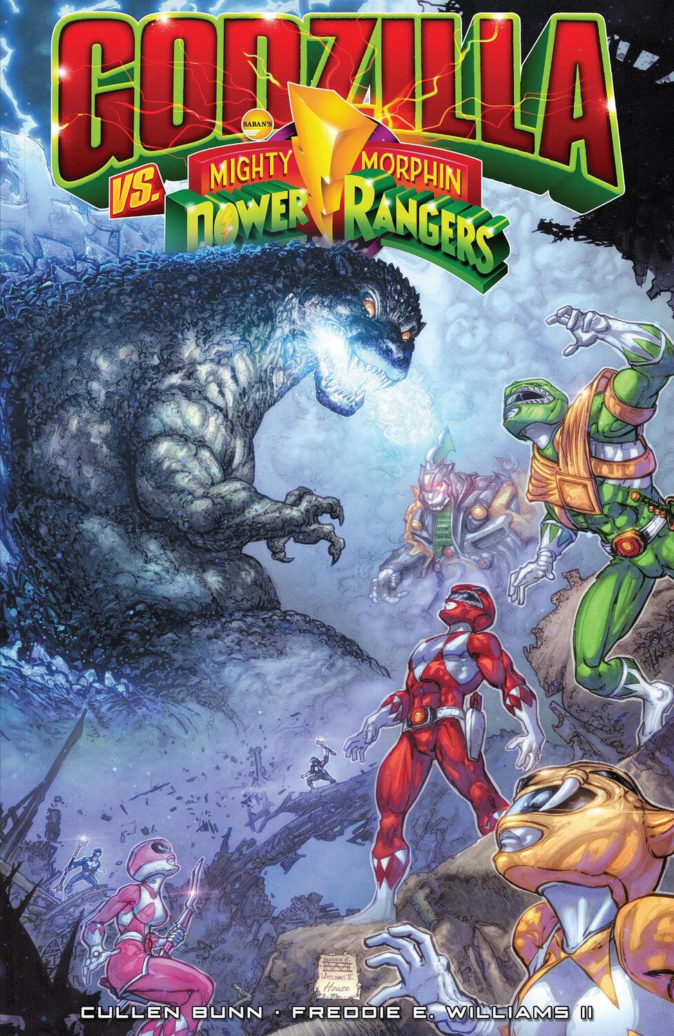 Cover: 9781684059379 | Godzilla Vs. The Mighty Morphin Power Rangers | Cullen Bunn (u. a.)