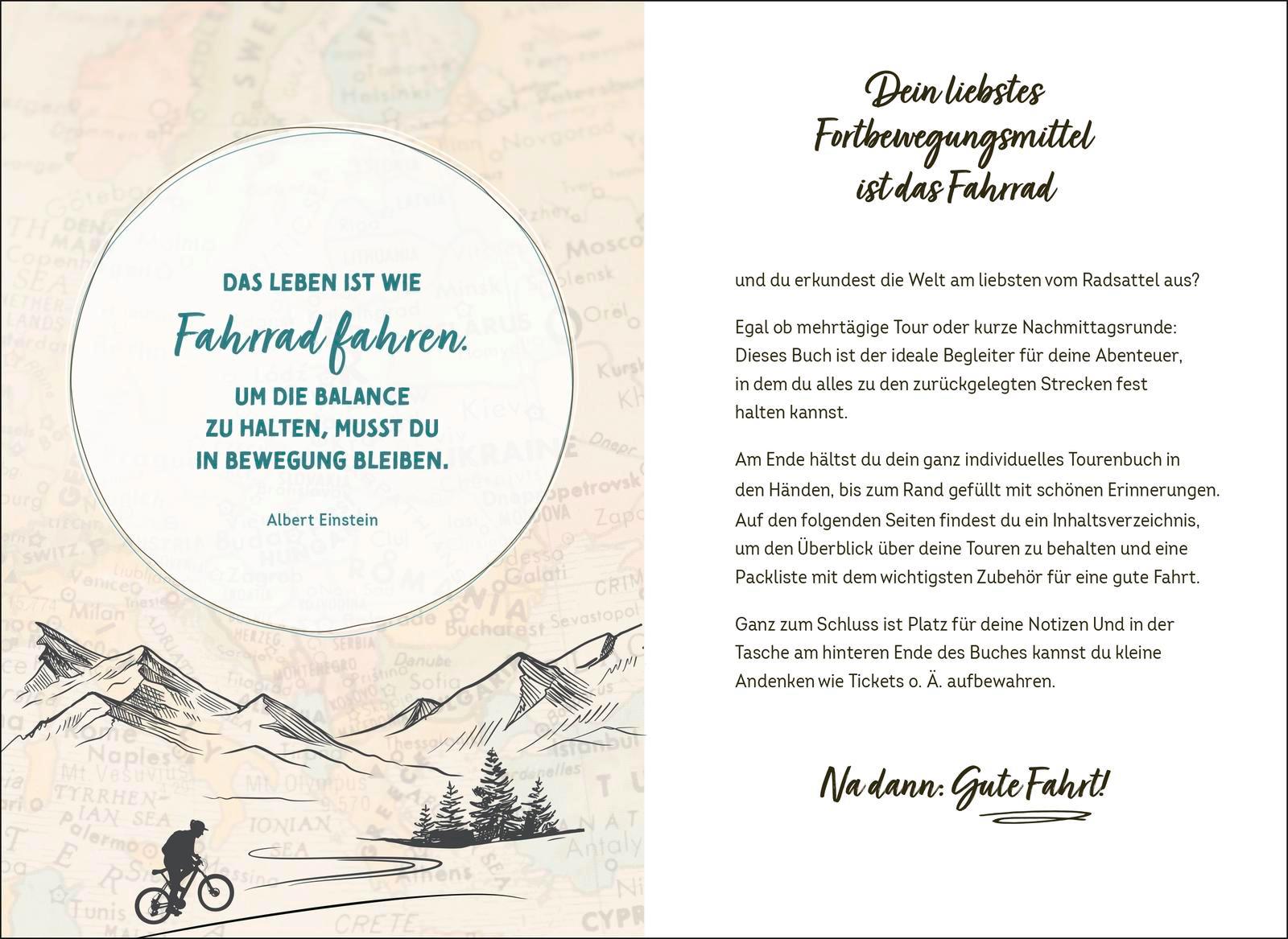 Bild: 4036442013366 | Mein Fahrradtouren-Buch (maritim) | Groh Verlag | Notizbuch | 96 S.