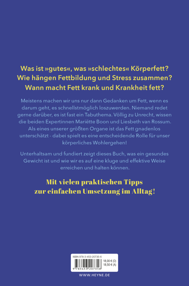 Bild: 9783453207356 | Fett - Das geheime Organ | Mariëtte Boon (u. a.) | Taschenbuch | 2021