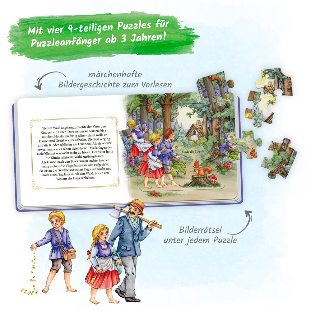 Bild: 9783965526723 | Trötsch Pappenbuch Puzzlebuch Hänsel und Gretel | Trötsch Verlag