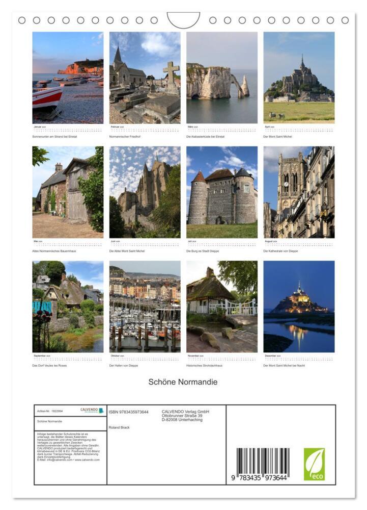 Bild: 9783435973644 | Schöne Normandie (Wandkalender 2025 DIN A4 hoch), CALVENDO...