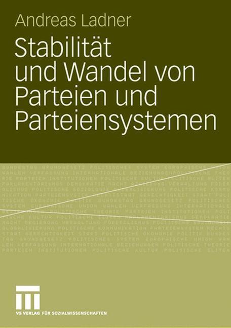 Cover: 9783810041203 | Stabilität und Wandel von Parteien und Parteiensystemen | Ladner
