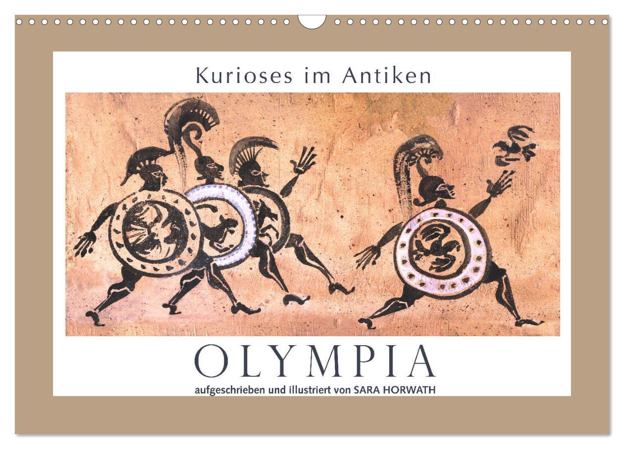 Cover: 9783435194988 | Kurioses im Antiken Olympia (Wandkalender 2025 DIN A3 quer),...