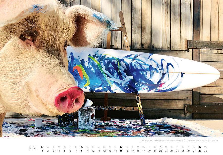 Bild: 9783966648325 | Pigcasso Kalender 2025 | Joanne Lefson | Kalender | Spiralbindung