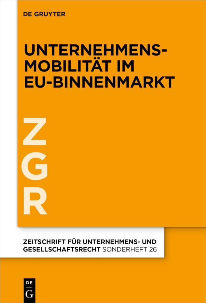 Cover: 9783110780802 | Unternehmensmobilität im EU-Binnenmarkt | Alfred Bergmann (u. a.) | VI