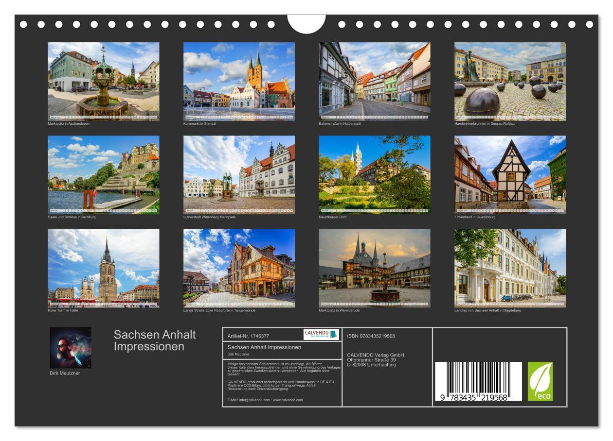 Bild: 9783435219568 | Sachsen Anhalt Impressionen (Wandkalender 2025 DIN A4 quer),...