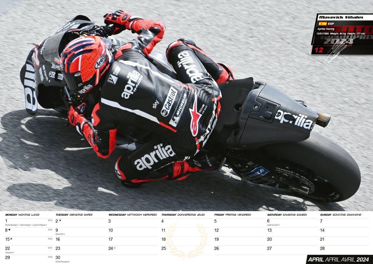 Bild: 9781960825315 | Moto GP Kalender 2024 | Offizieller MotoGP Kalender | Kalender | 14 S.