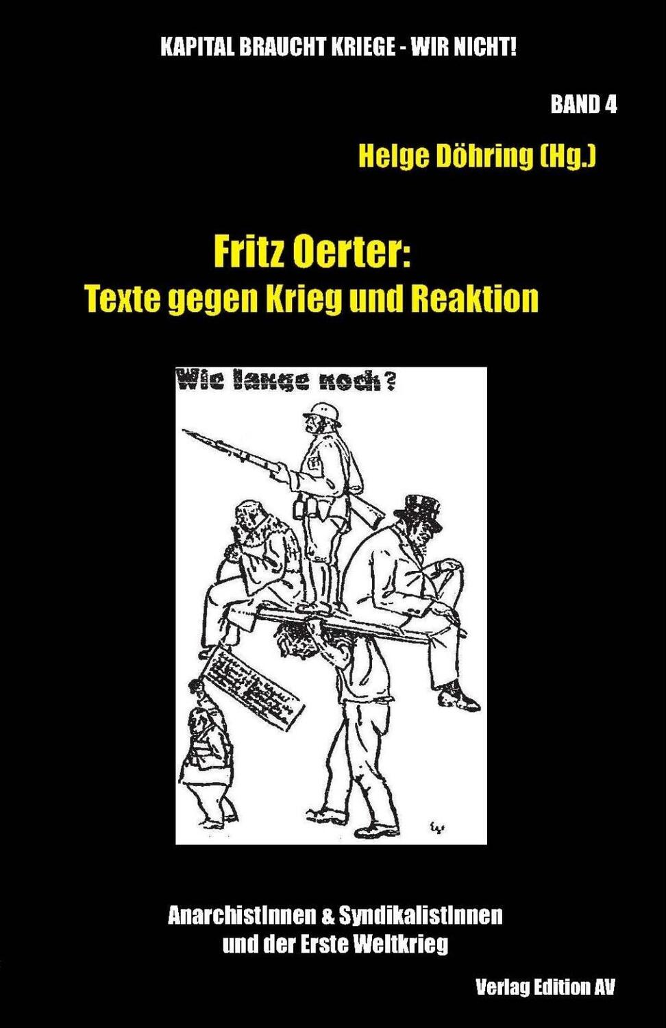 Cover: 9783868411164 | Fritz Oerter: Texte gegen Krieg und Reaktion | Taschenbuch | 174 S.