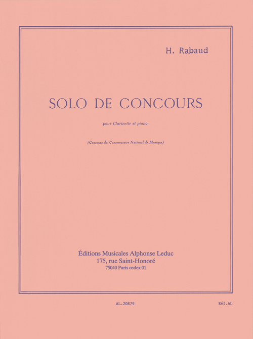 Cover: 9790046208799 | Solo De Concours | Henri Rabaud | Buch | Alphonse Leduc
