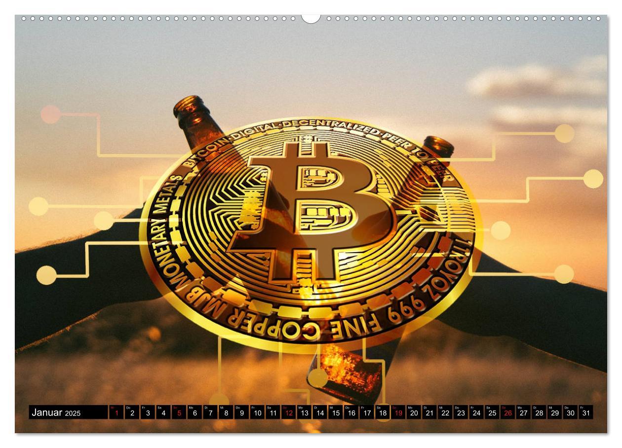 Bild: 9783435310197 | Bitcoins (hochwertiger Premium Wandkalender 2025 DIN A2 quer),...