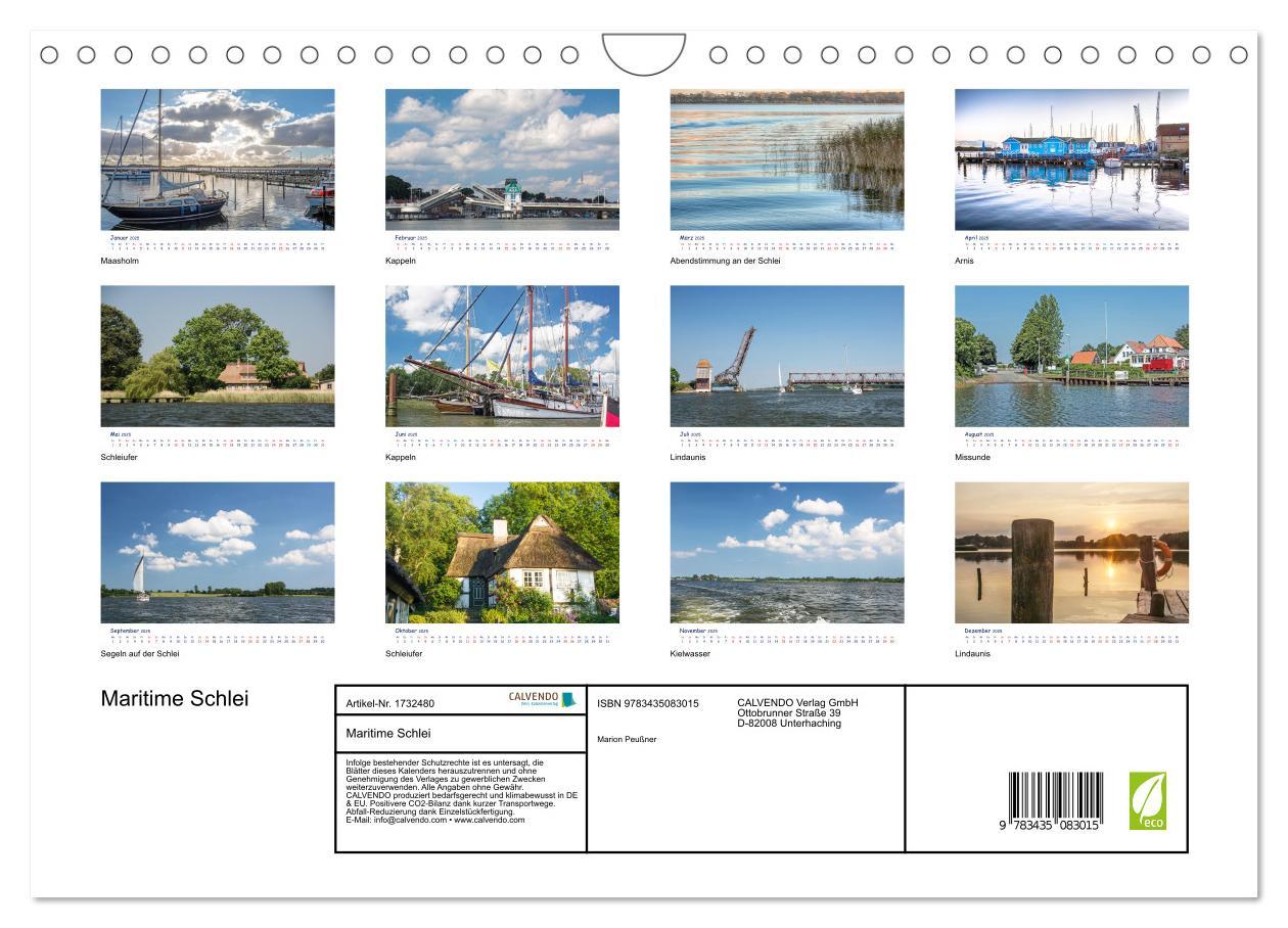 Bild: 9783435083015 | Maritime Schlei (Wandkalender 2025 DIN A4 quer), CALVENDO...