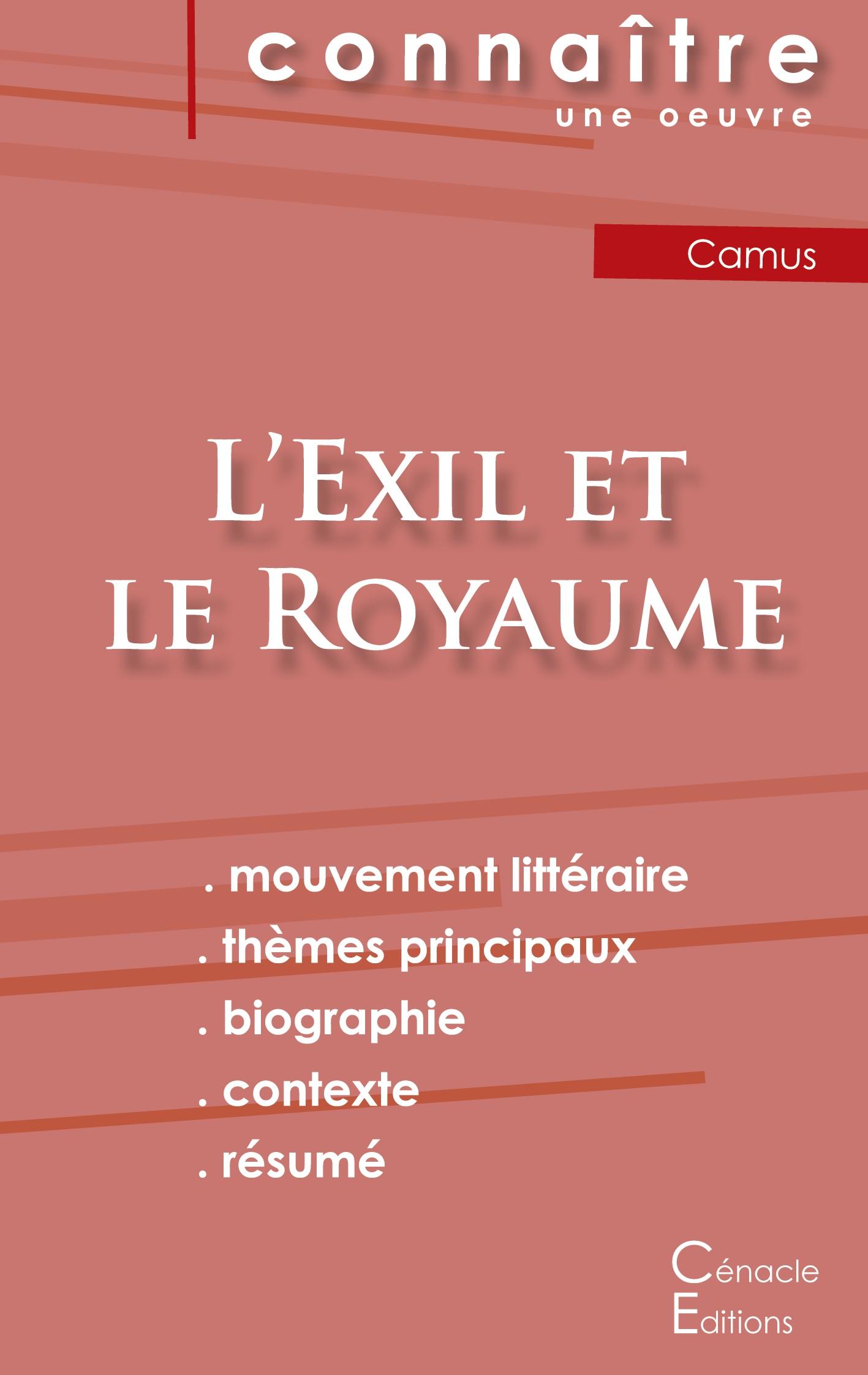 Cover: 9782759304448 | Fiche de lecture L'Exil et le Royaume (Analyse littéraire de...