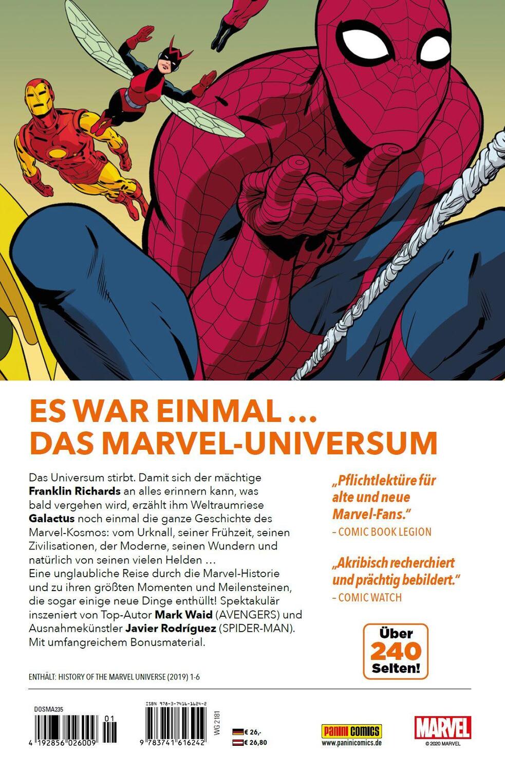 Rückseite: 9783741616242 | Die Geschichte des Marvel-Universum | Mark Waid (u. a.) | Taschenbuch