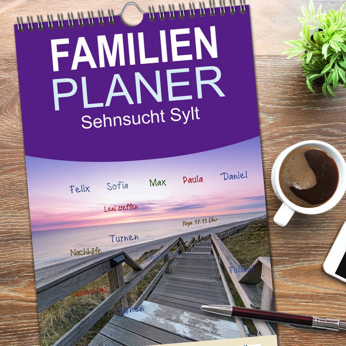 Bild: 9783457112953 | Familienplaner 2025 - Sehnsucht Sylt mit 5 Spalten (Wandkalender,...