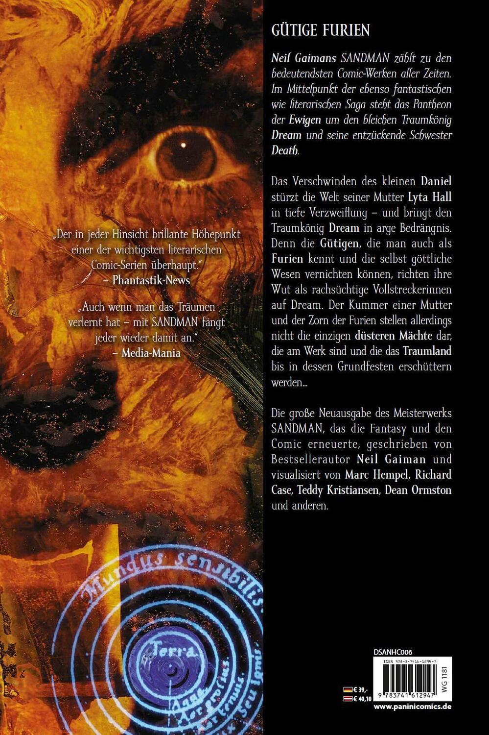 Rückseite: 9783741612947 | Sandman Deluxe | Bd. 6: Die Gütigen | Neil Gaiman (u. a.) | Buch