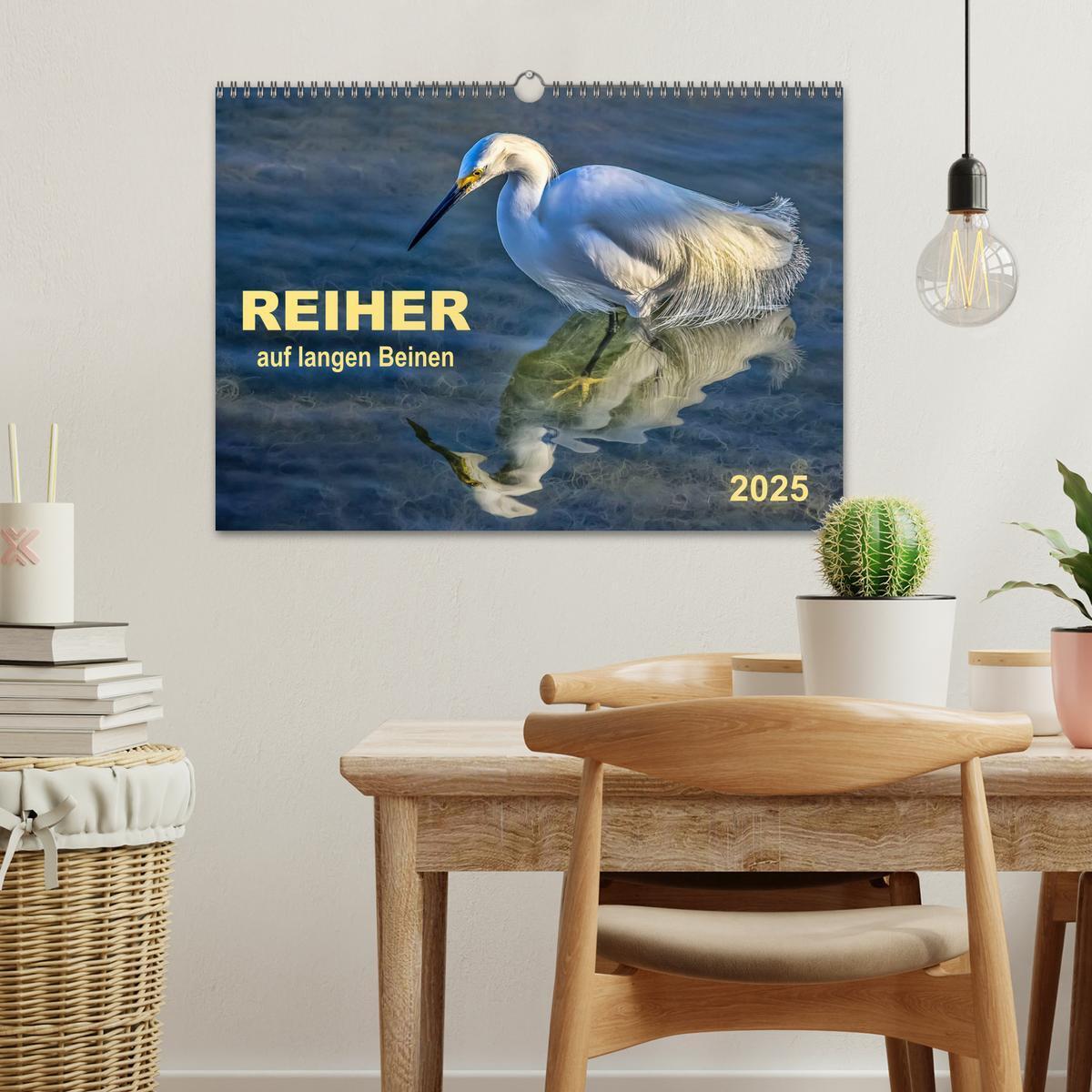 Bild: 9783435593484 | Reiher - auf langen Beinen (Wandkalender 2025 DIN A3 quer),...