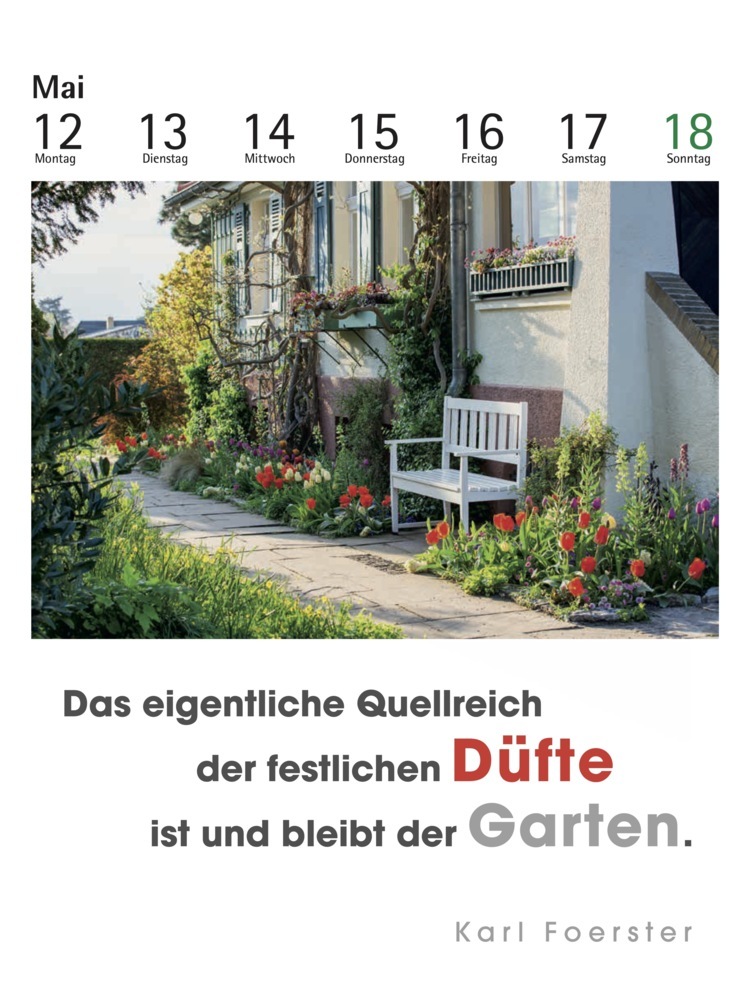 Bild: 9783895618918 | Der literarische Gartenkalender 2025 | Antje Peters-Reimann | Kalender