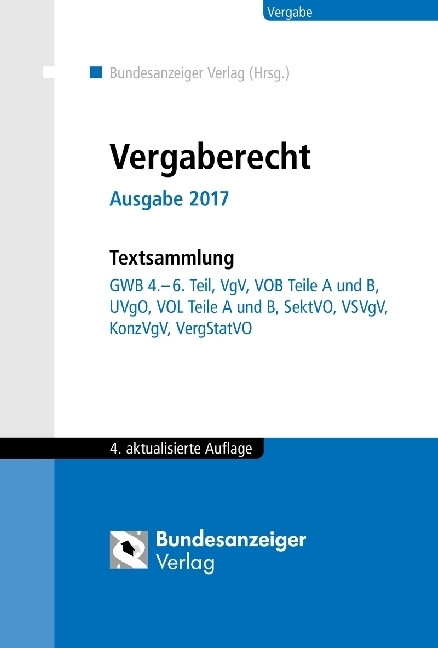 Cover: 9783846207499 | Vergaberecht, Ausgabe 2017 | Taschenbuch | Deutsch | 2017