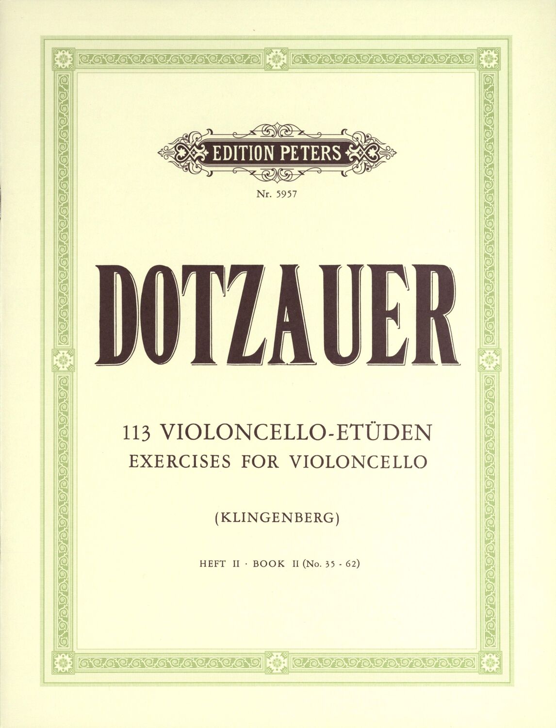 Cover: 9790014042615 | 113 Violoncello-Etüden - Heft 2: Nr. 35 - 62 | Technik für Cello
