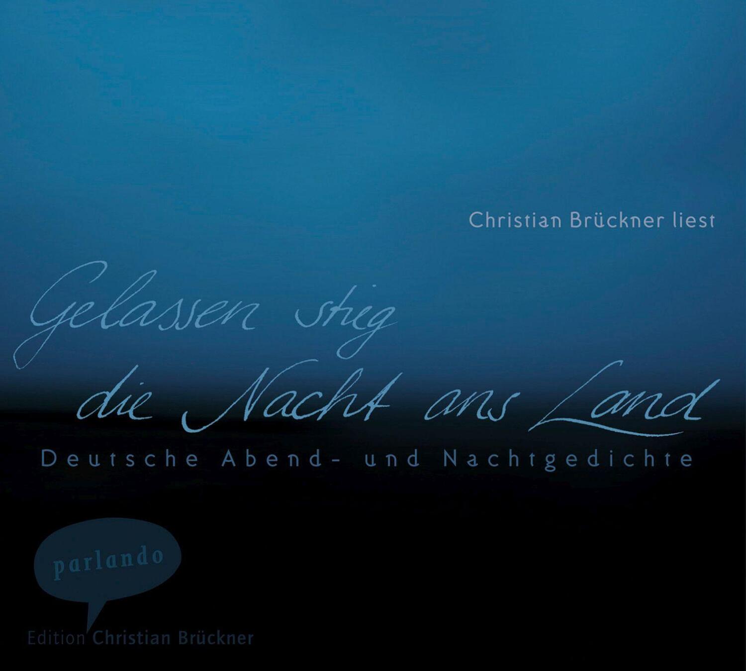 Cover: 9783941004085 | Gelassen stieg die Nacht ans Land | Diverse | Audio-CD | 67 Min.