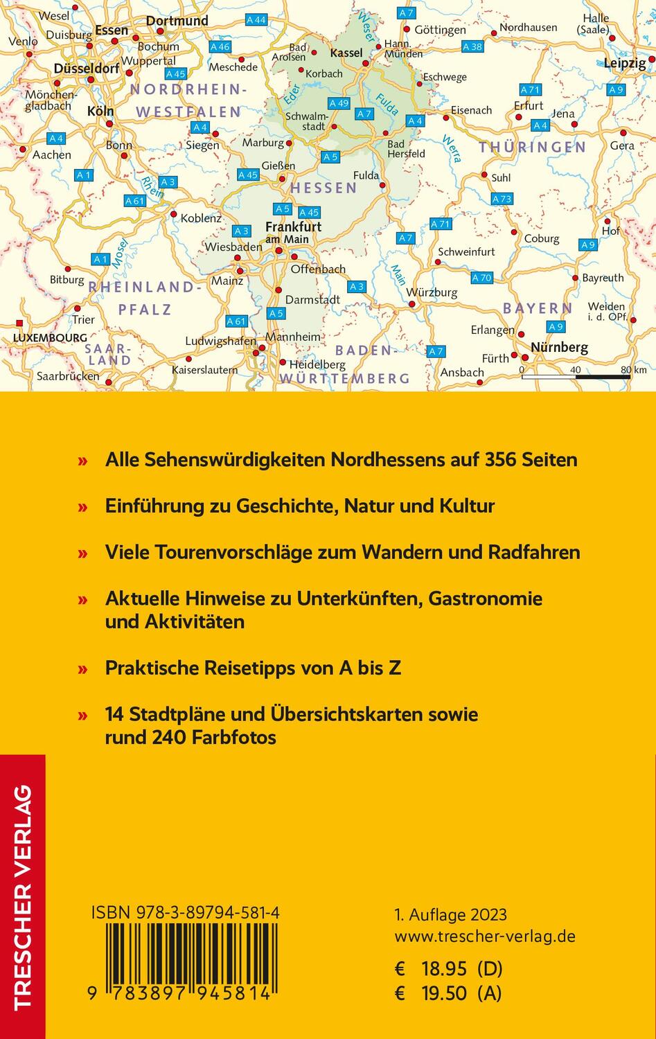 Rückseite: 9783897945814 | TRESCHER Reiseführer Nordhessen | Peggy Leiverkus | Taschenbuch | 2022