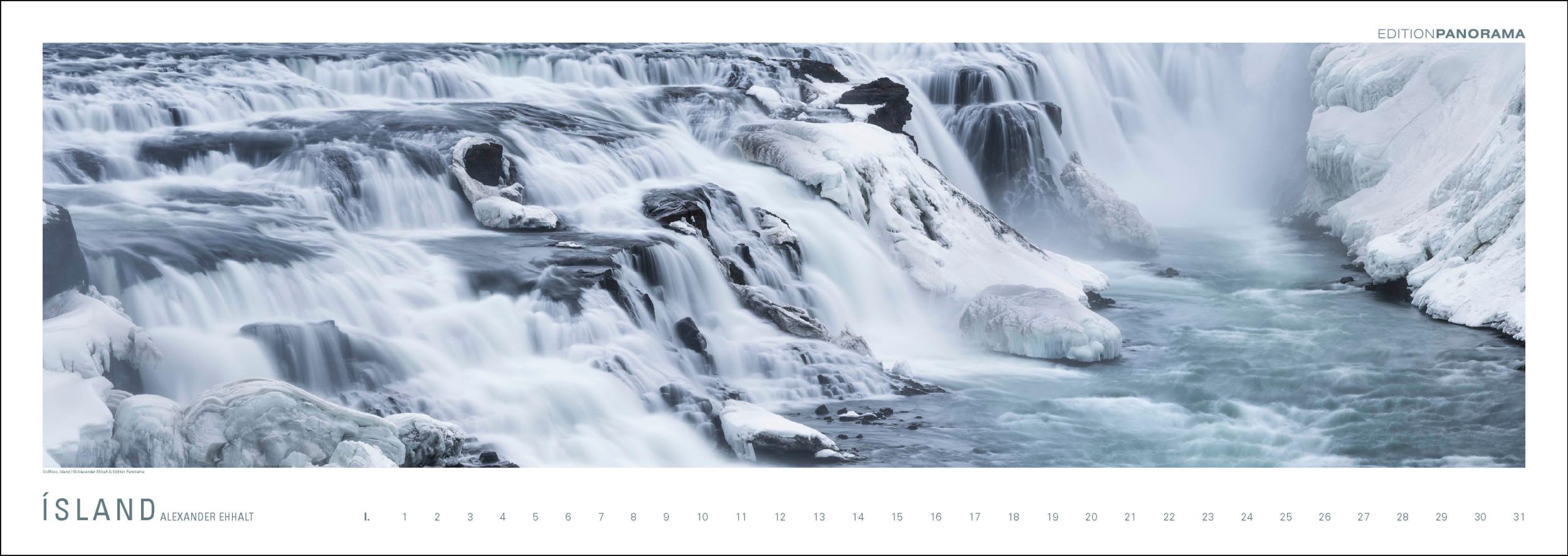 Bild: 9783898236232 | ISLAND | NEU 2024 - Immerwährender Panorama-Kalender, 110 x 39 cm