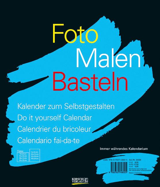 Cover: 9783782748025 | Foto, Malen, Basteln Geburtstagskalender Schwarz | Kalender | 14 S.