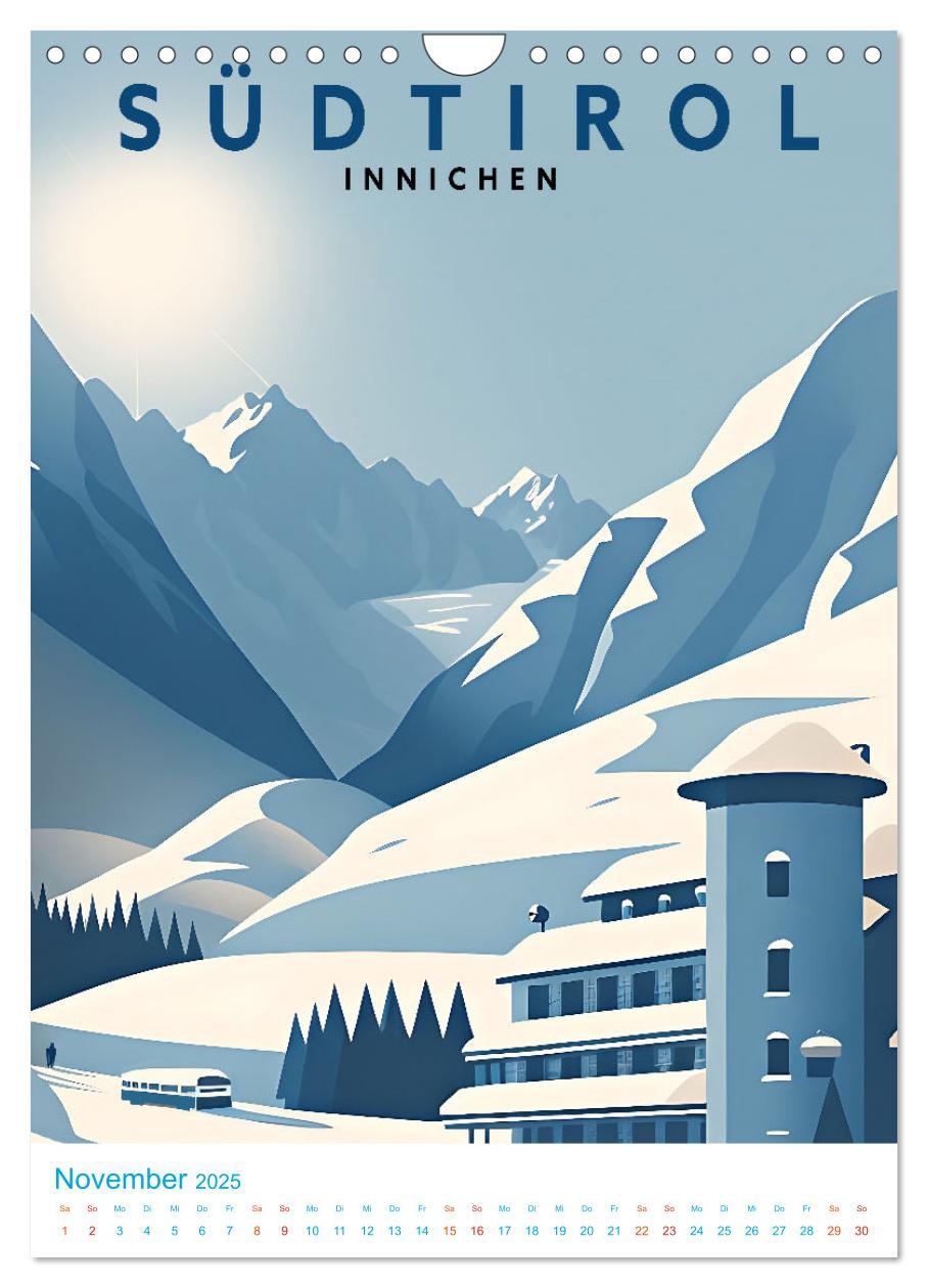 Bild: 9783435886470 | Südtirol - Old School Poster Style (Wandkalender 2025 DIN A4 hoch),...