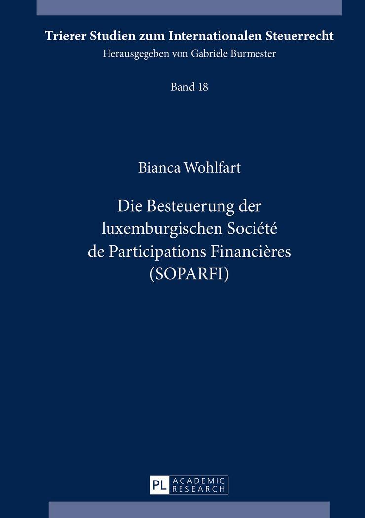Cover: 9783631669327 | Die Besteuerung der luxemburgischen Société de Participations...