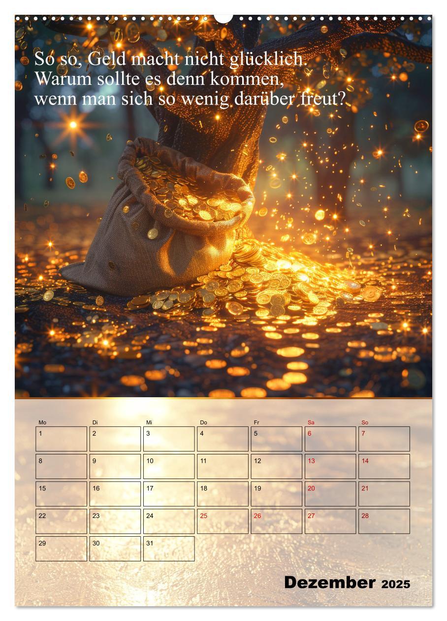 Bild: 9783435832552 | Der Geld-Anlock-Kalender (Wandkalender 2025 DIN A2 hoch), CALVENDO...