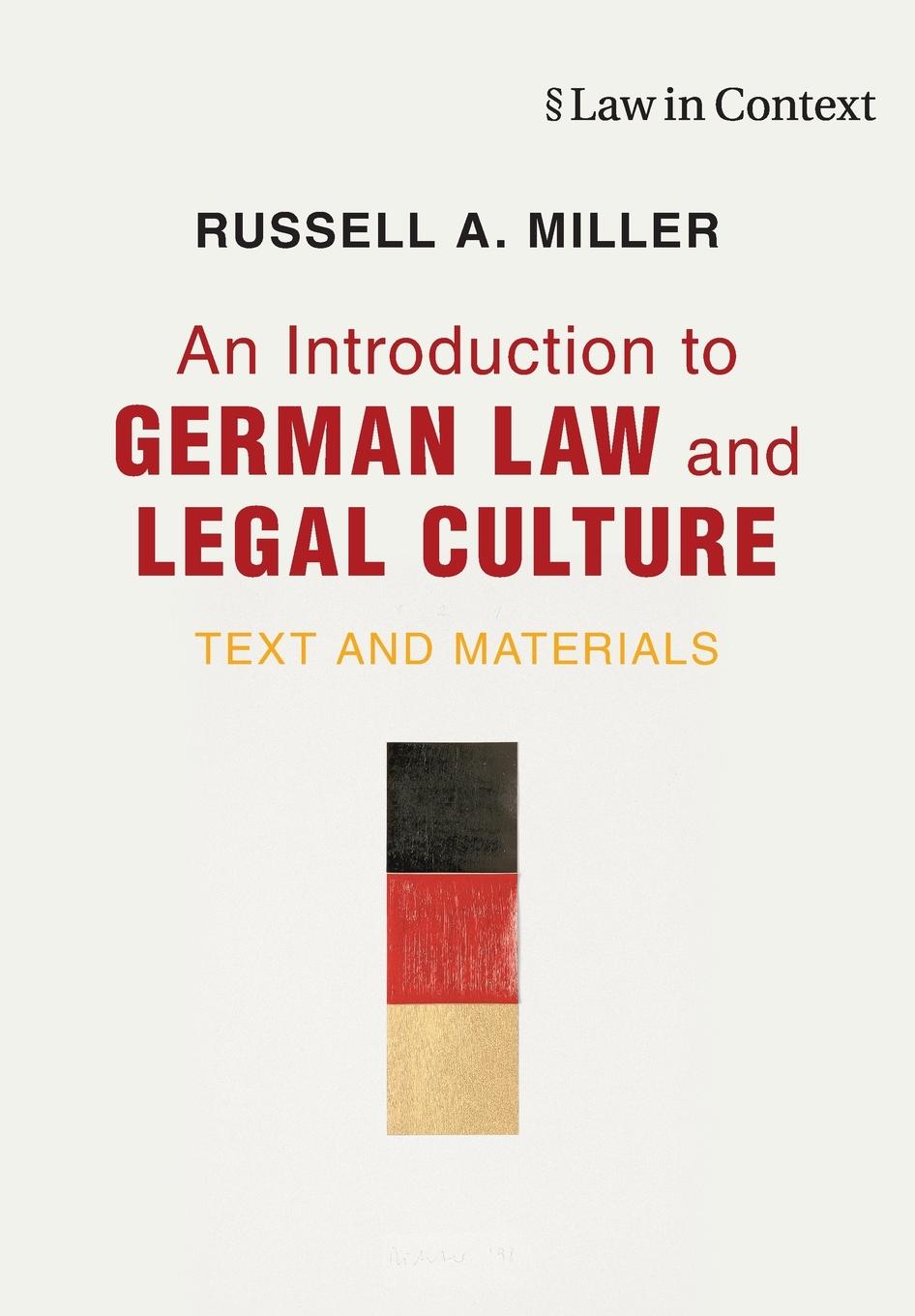 Cover: 9781316506370 | An Introduction to German Law and Legal Culture | Russell A. Miller