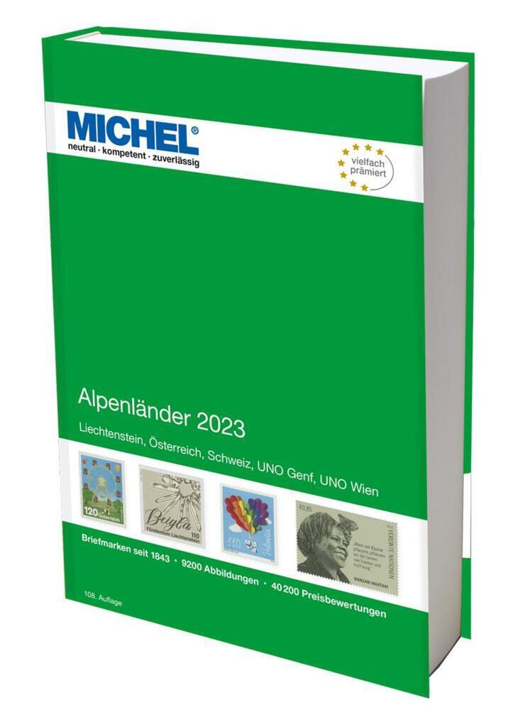 Cover: 9783954024513 | Alpenländer 2023 | Europa Teil 1 | MICHEL-Redaktion | Buch | 800 S.