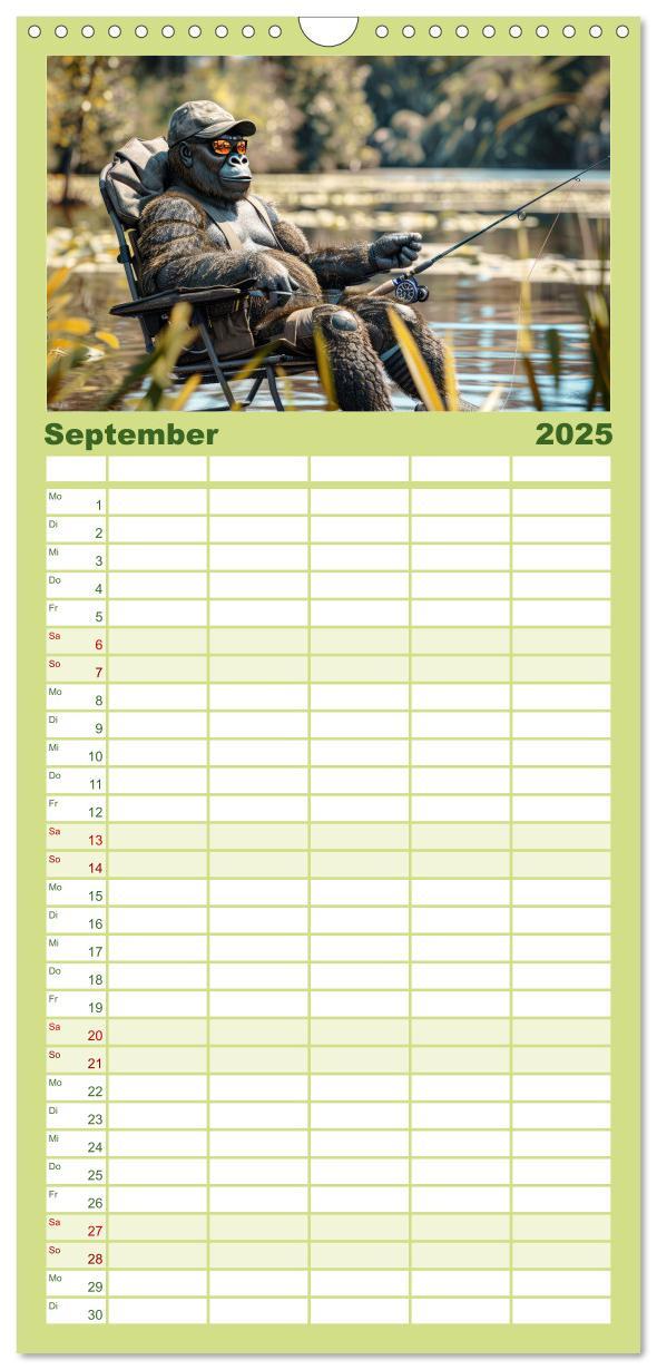 Bild: 9783457192559 | Familienplaner 2025 - Der tierisch lustige Angler-Kalender mit 5...