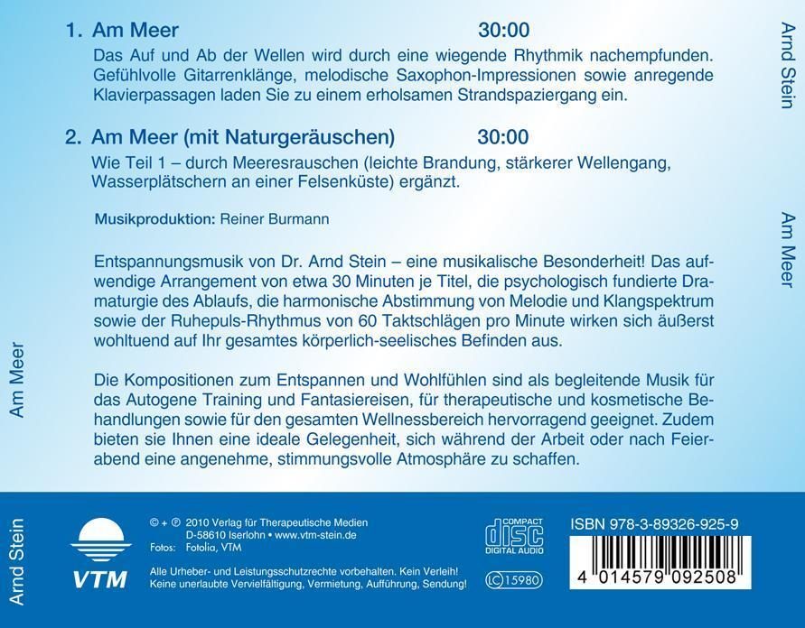 Rückseite: 9783893269259 | Am Meer. CD | Arnd Stein | Audio-CD | Deutsch | 1996