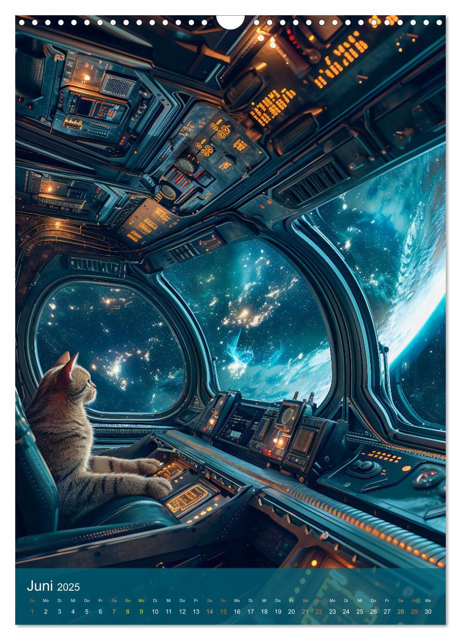 Bild: 9783383775741 | Katzen im All - Katzenastronauten im Kosmos (Wandkalender 2025 DIN...