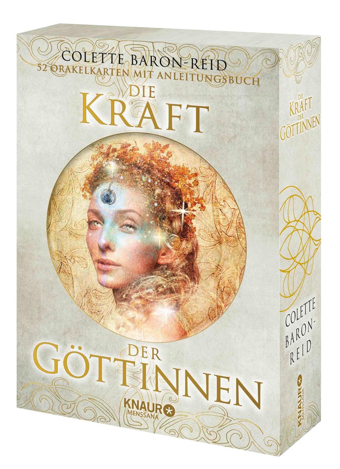 Cover: 9783426658611 | Die Kraft der Göttinnen | 52 Orakelkarten mit Anleitungsbuch | Buch