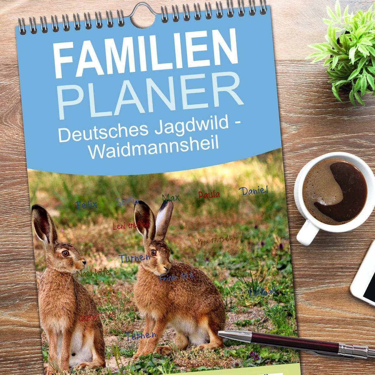 Bild: 9783457094099 | Familienplaner 2025 - Deutsches Jagdwild - Waidmannsheil mit 5...