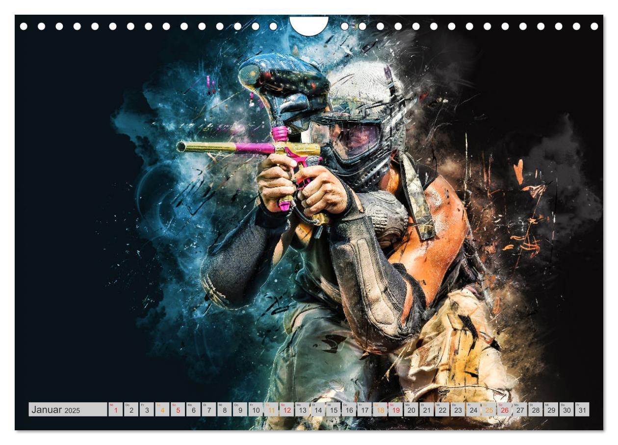 Bild: 9783435387878 | Paintball - extrem cool (Wandkalender 2025 DIN A4 quer), CALVENDO...