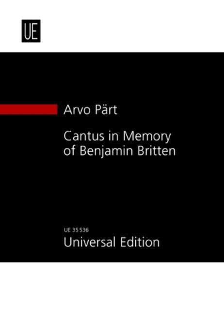 Cover: 9783702470791 | Cantus in Memory of Benjamin Britten | Arvo Pärt | Universal Edition