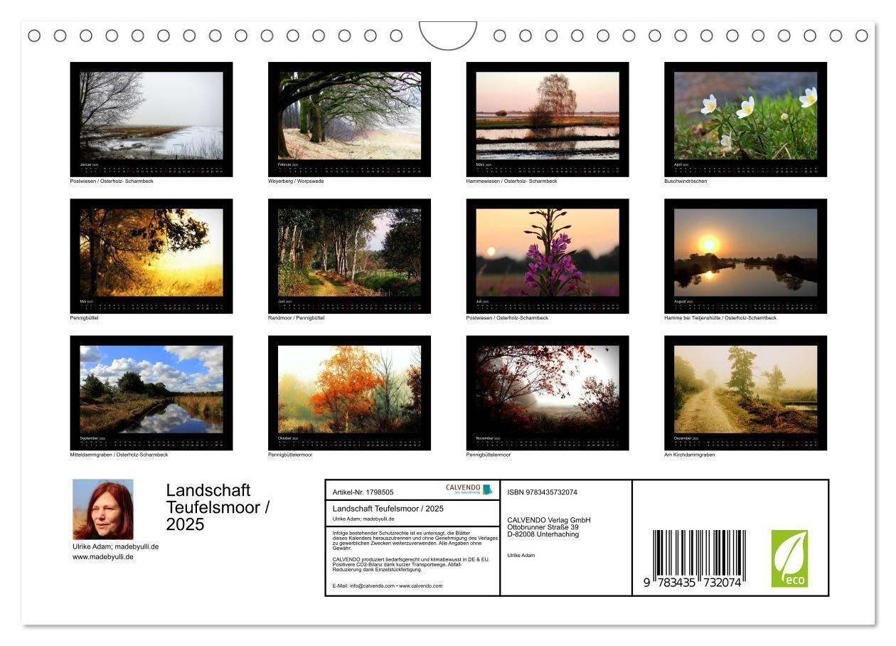 Bild: 9783435732074 | Landschaft Teufelsmoor / 2025 (Wandkalender 2025 DIN A4 quer),...