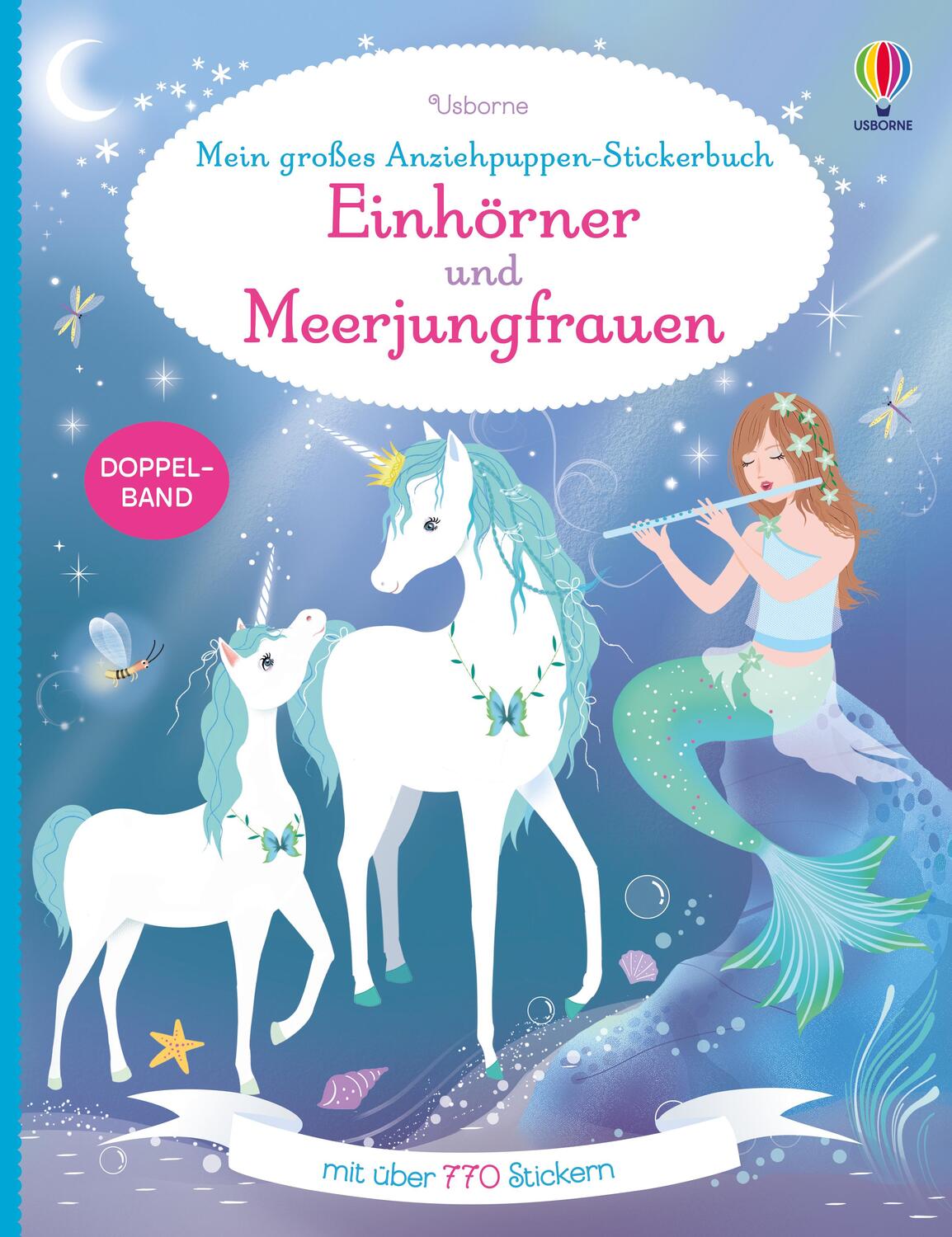 Cover: 9781789416664 | Mein großes Anziehpuppen-Stickerbuch: Einhörner und Meerjungfrauen
