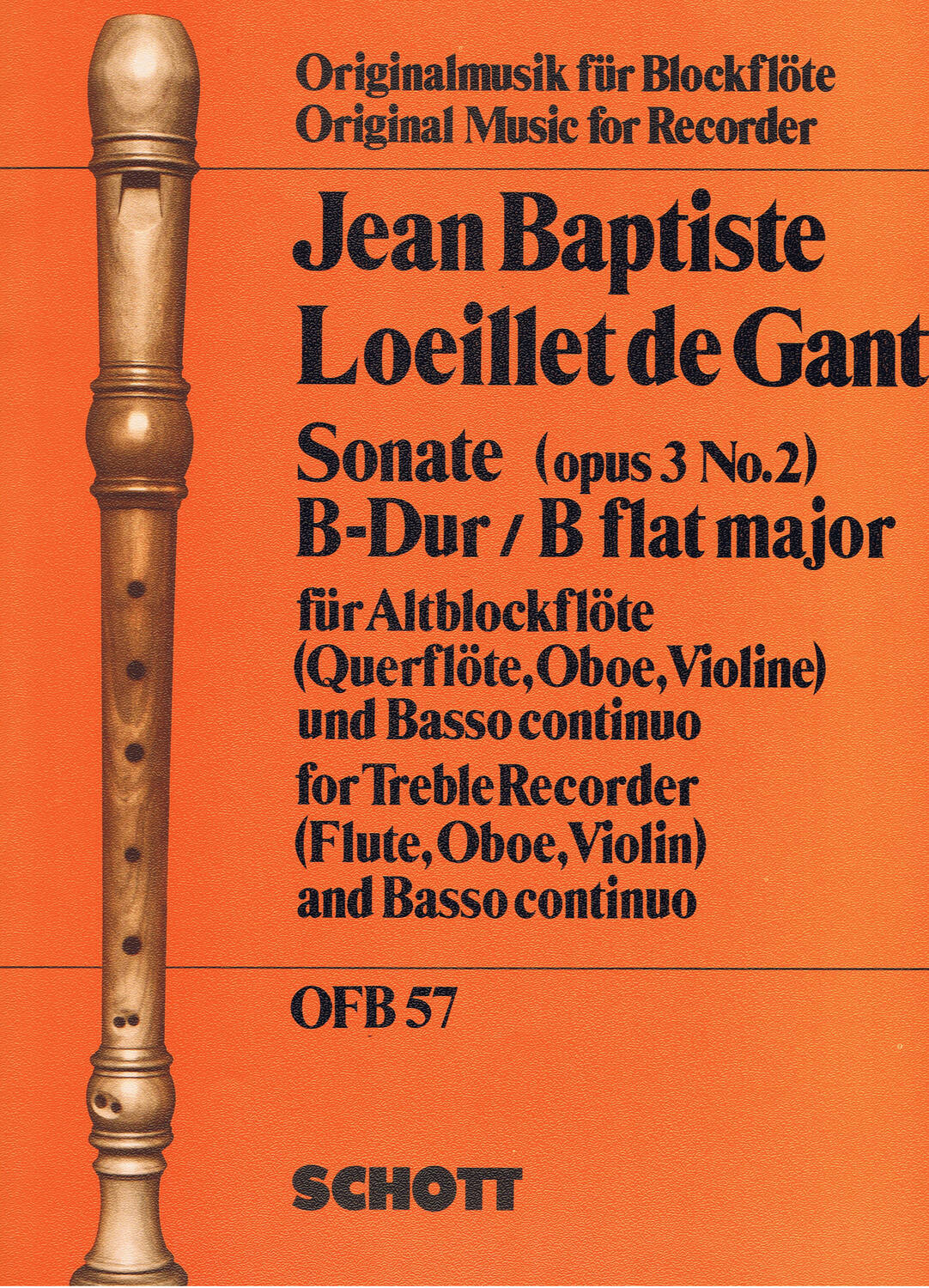 Cover: 9790001099455 | Sonate B Op.3/2 | Jean-Baptiste Loeillet | Buch | Schott Music