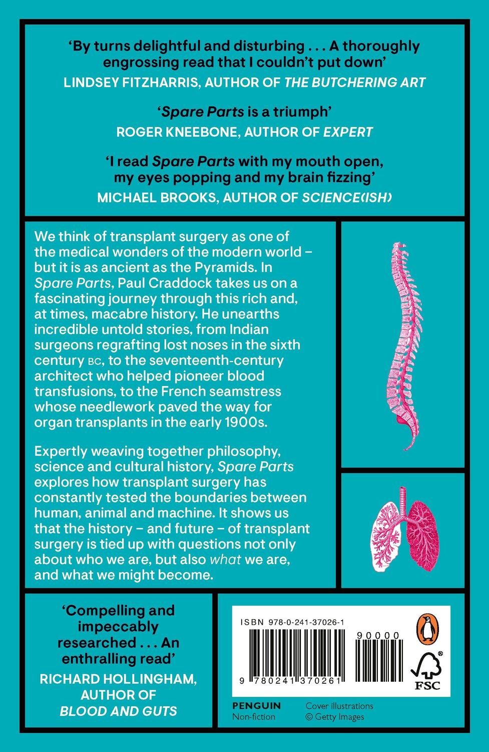 Rückseite: 9780241370261 | Spare Parts | An Unexpected History of Transplants | Paul Craddock