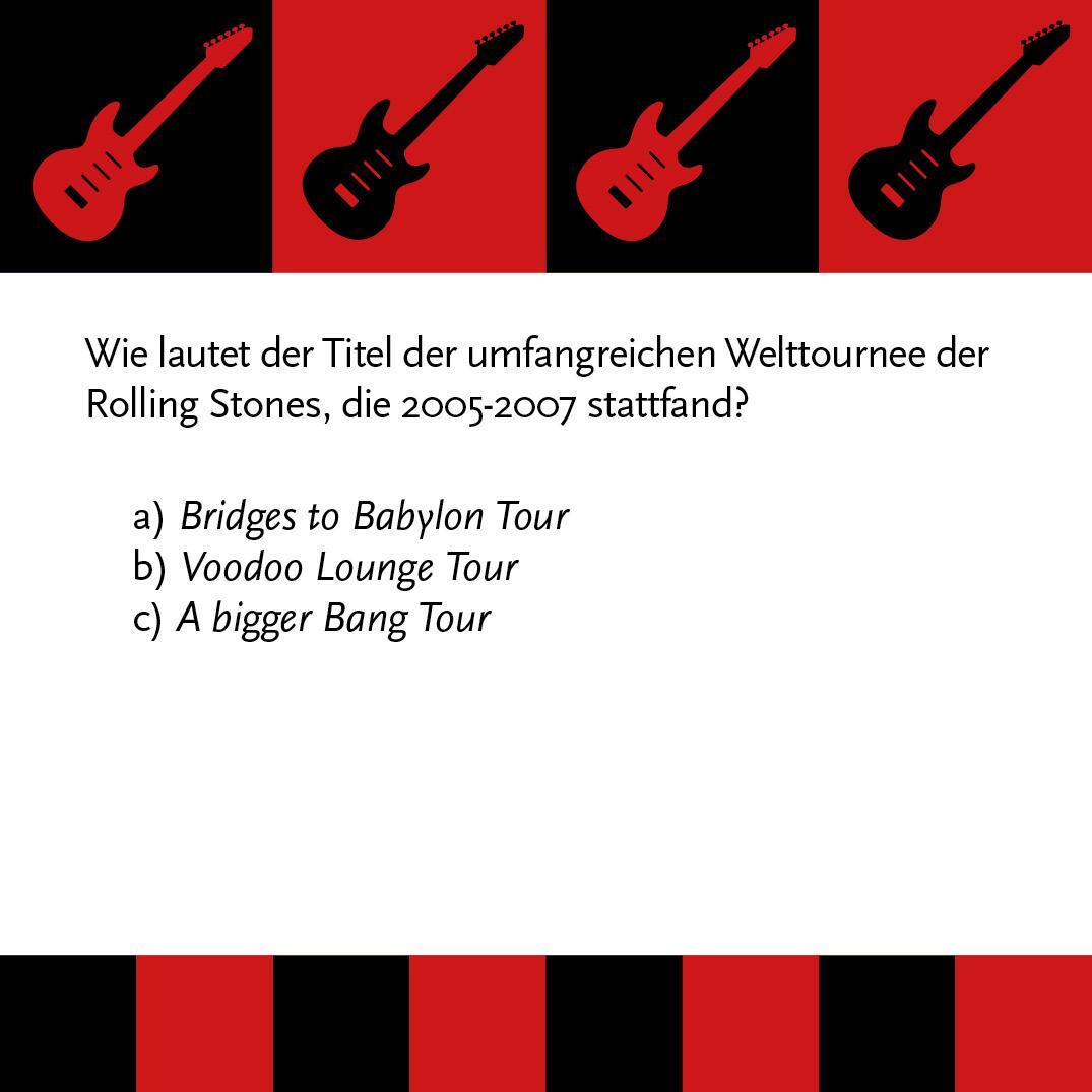 Bild: 9783747206096 | Das Rolling Stones-Quiz | Box mit 66 Spielkarten und Anleitung | Stück